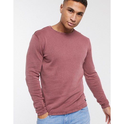 Only & Sons – Sweter z okrągłym dekoltem ze 100% bawełny-Czerwony