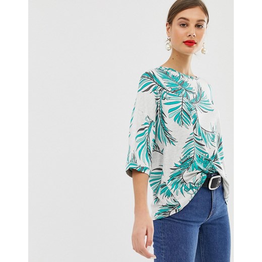 Soaked In Luxury – Lekka bluza ze wzorem w liście palmowe-Wielokolorowy