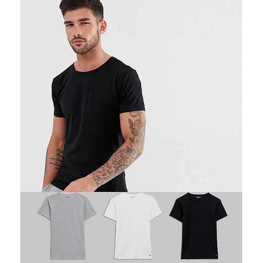 Tommy Hilfiger – Zestaw 3 T-shirty ze stretchem o regularnym kroju z okrągłym dekoltem-Wielokolorowy