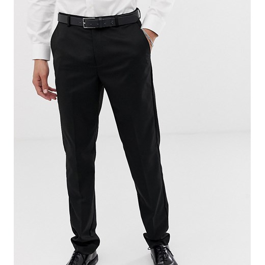 Burton Menswear – Big & Tall – Czarne spodnie o obcisłym kroju-Czarny
