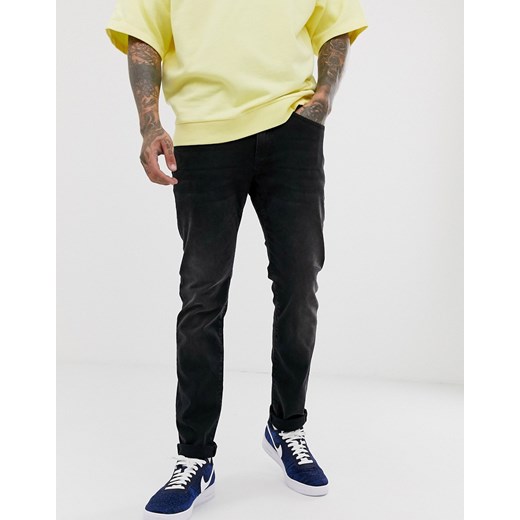 Celio – Czarne jeansy o dopasowanym kroju-Czarny