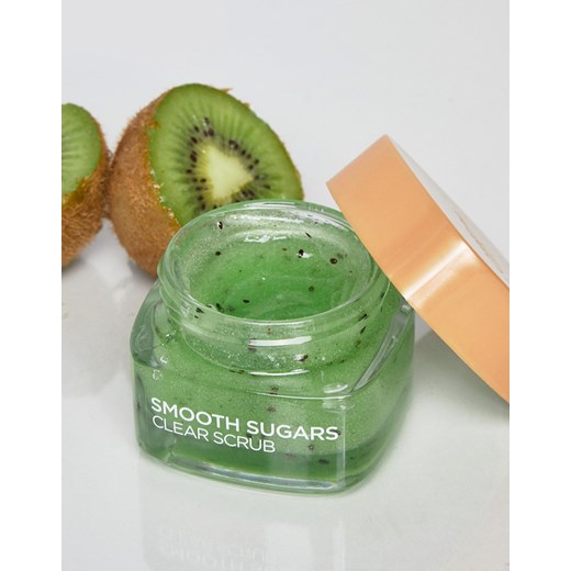 L'Oreal Paris – Smooth Sugar Clear Kiwi Face And Lip Scrub – Peeling do twarzy i ust 50 ml-Zielony