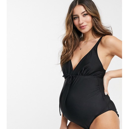 Mamalicious Maternity – Czarny strój kąpielowy do karmienia piersią