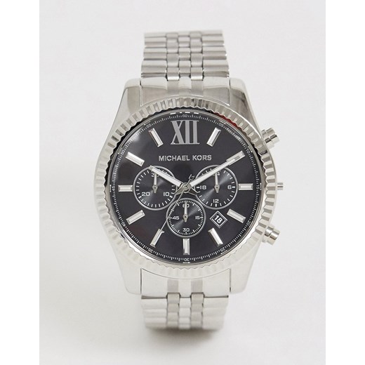 Michael Kors MK8602 Lexington Srebrny zegarek z bransoletą 44mm