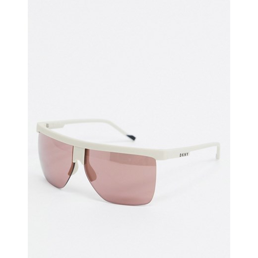 DKNY – In Motion – Okulary przeciwsłoneczne typu visor-Beżowy