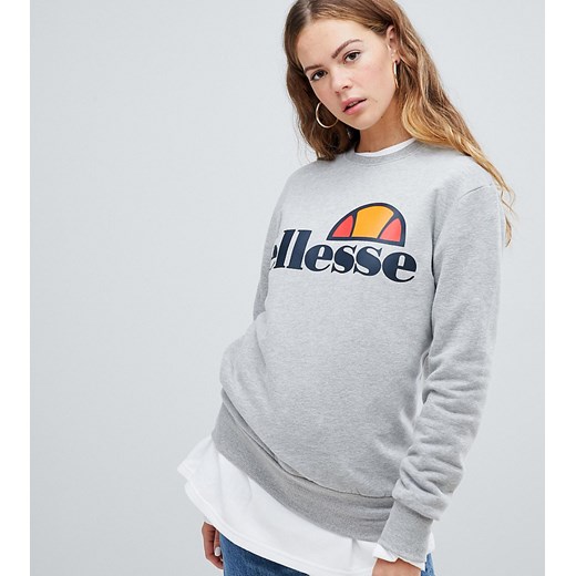 Ellesse – Bluza dresowa o kroju boyfriend z logo na klatce piesiowej-Szary