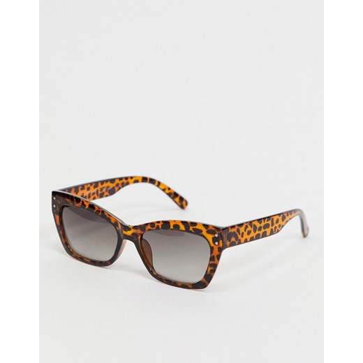 AJ Morgan – Cienkie, szylkretowe, kwadratowe okulary przeciwsłoneczne-Brązowy