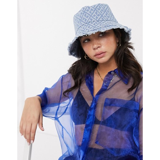 ASOS DESIGN – Niebieski kapelusz typu wiaderko z denimu