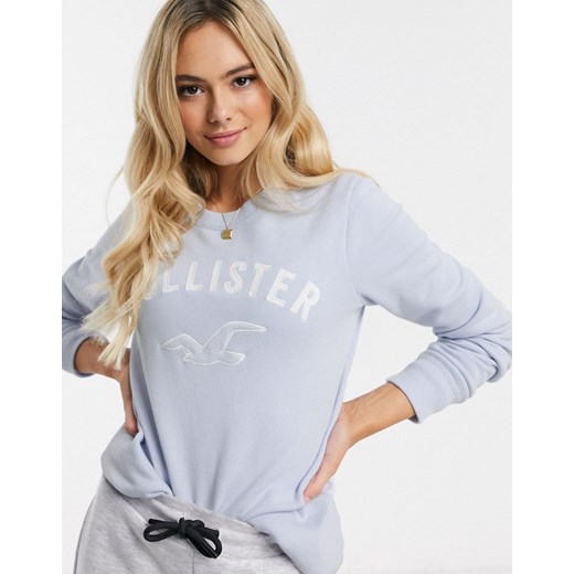 Bluza z logo Hollister-Niebieski