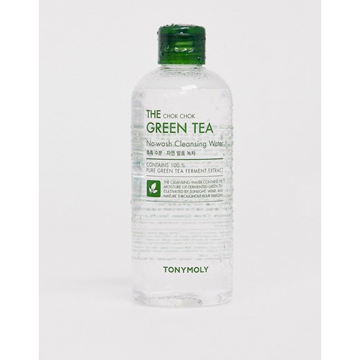 Tonymoly – The Chok Chok – Tonik oczyszczający bez spłukiwania z zieloną herbatą 300 ml-Bezbarwny