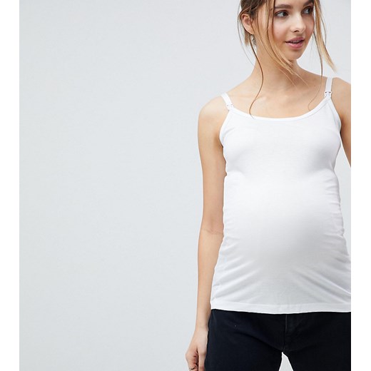 ASOS DESIGN Maternity – Biała Koszula ciążowa z klipsami-Biały
