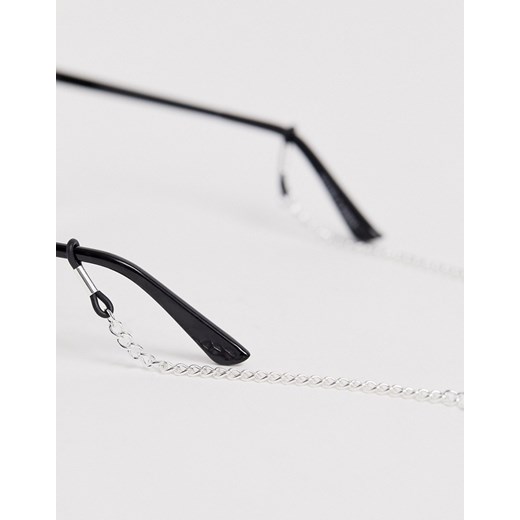 ASOS DESIGN – Srebrny łańcuszek do okularów przeciwsłonecznych
