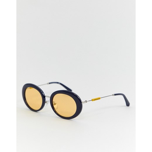Calvin Klein Jeans – CKJ18701S Owalne okulary przeciwsłoneczne-Granatowy