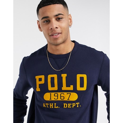 Polo Ralph Lauren – Granatowa bluza z logo w stylu vintage-Granatowy