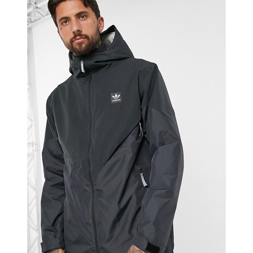 Adidas Snowboarding Premier – Czarna kurtka w stylu motocyklowym-Czarny
