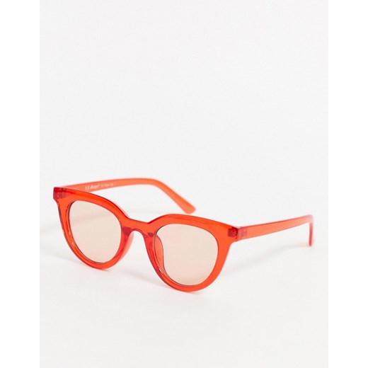 AJ Morgan – Czerwone okrągłe okulary przeciwsłoneczne-Czerwony