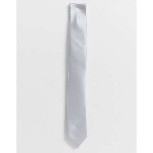 Gianni Feraud – Srebrny gładki krawat-Szary