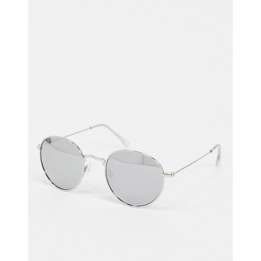Jeepers Peepers – Srebrne okrągłe okulary przeciwsłoneczne-Srebrny