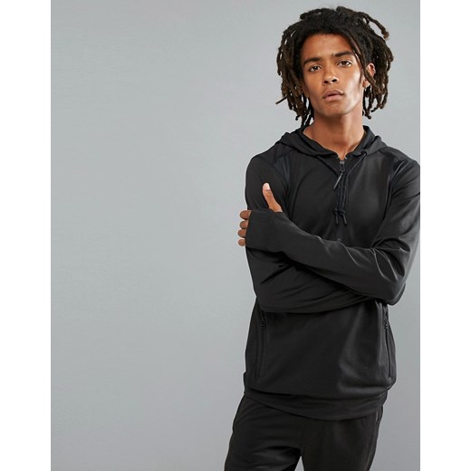 O'Neill Activewear – Czarna bluza z kapturem i zamkiem pod szyją hyperdry-Czarny