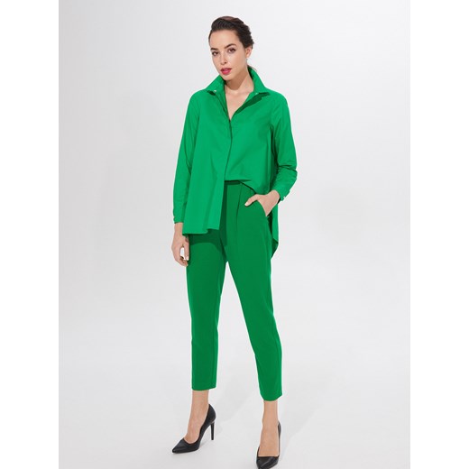 Spodnie damskie Mohito zielone klasyczne bez wzorów 