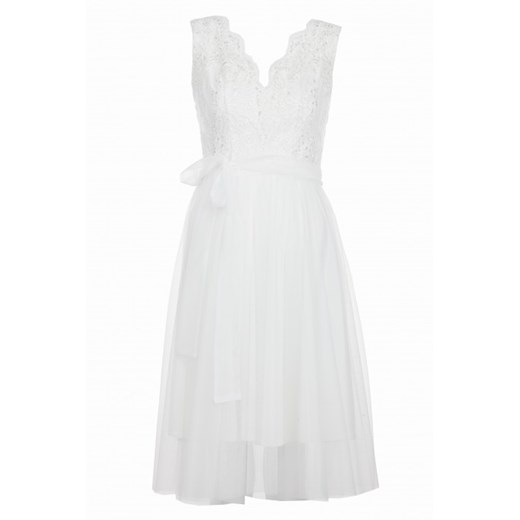 Sukienka Vissavi biała mini elegancka bez rękawów 