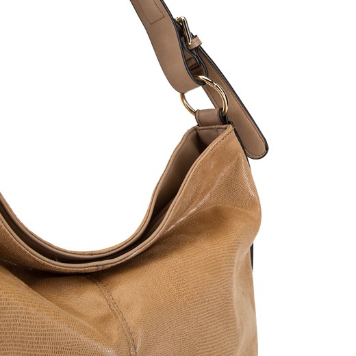 Shopper bag brązowa Wittchen ze skóry ekologicznej bez dodatków 