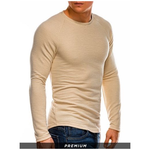 Bluza męska bez kaptura B1021 - beżowa Ombre  XL 