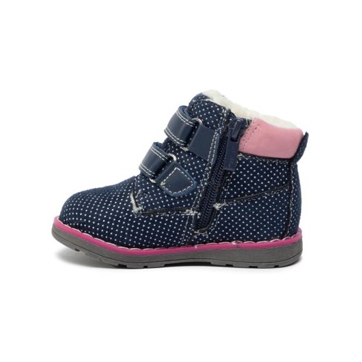 Buty zimowe dziecięce Nelli Blu na rzepy w abstrakcyjnym wzorze 
