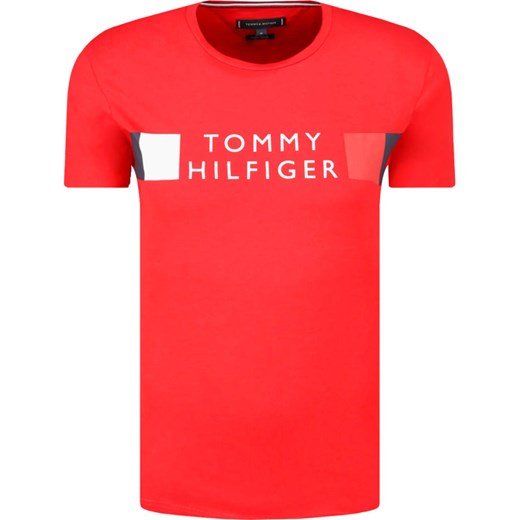 Czerwony t-shirt męski Tommy Hilfiger 