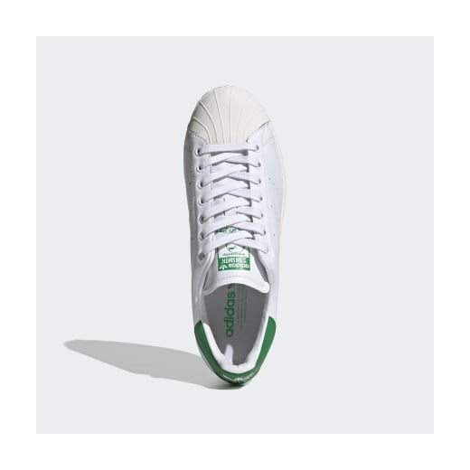 Białe buty sportowe męskie Adidas sznurowane na wiosnę 