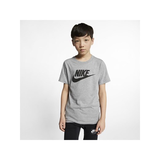 Szary t-shirt chłopięce Nike z krótkim rękawem 