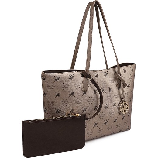 Shopper bag w kolorze brązowym - 44 x 14 x 28 cm Beverly Hills Polo Club  OneSize wyprzedaż Limango Polska 