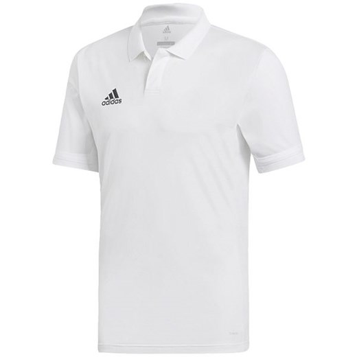 T-shirt męski biały Adidas gładki z krótkim rękawem 