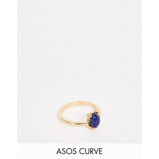 Pierścionek Asos z lapisem lazuli 