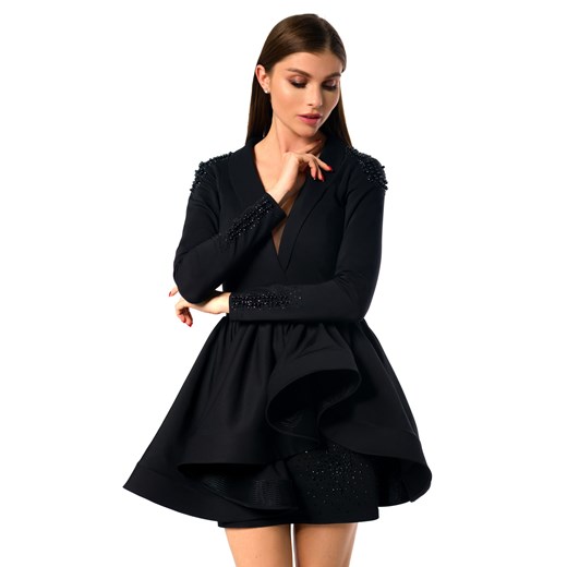 ARIANA - Sukienka czarna z aplikacjami