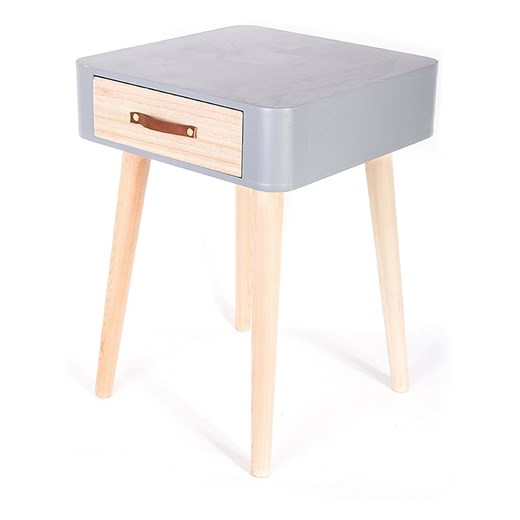 Stolik nocny w kolorze szarym - 38 x 48 x 38 cm The Home Deco Factory  OneSize promocyjna cena Limango Polska 