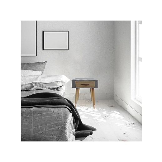 Stolik nocny w kolorze szarym - 38 x 48 x 38 cm The Home Deco Factory  OneSize wyprzedaż Limango Polska 