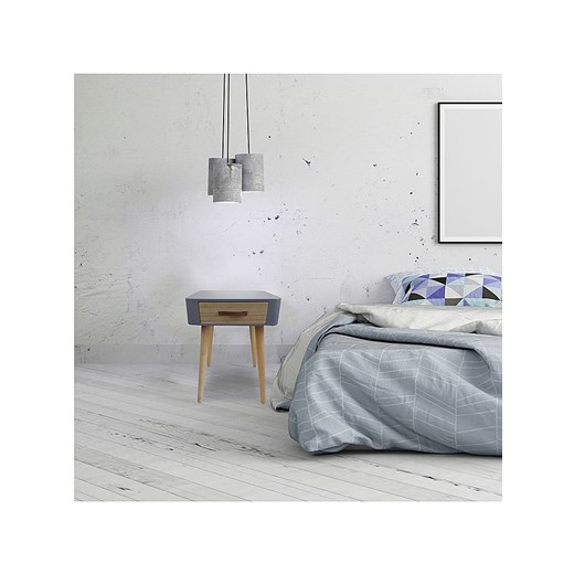 Stolik nocny w kolorze szarym - 38 x 48 x 38 cm  The Home Deco Factory OneSize Limango Polska wyprzedaż 