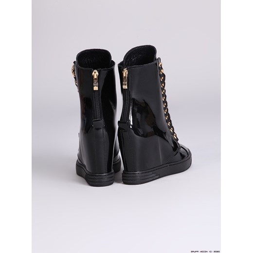 buty booci ** sneakersy 100% skóra lakierowana+ złoty łańcuch Booci 38 LUXURYONLINE