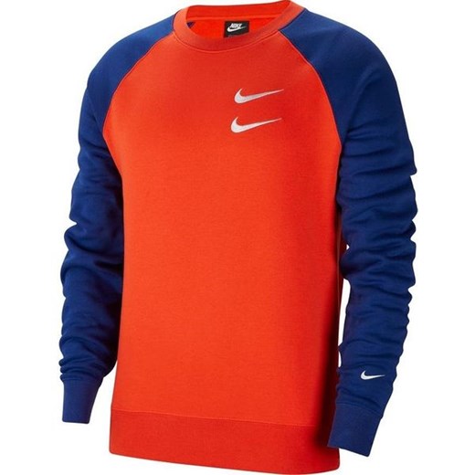 Bluza męska Sportswear Swoosh Crew Nike (pomarańczowa)  Nike L SPORT-SHOP.pl wyprzedaż 