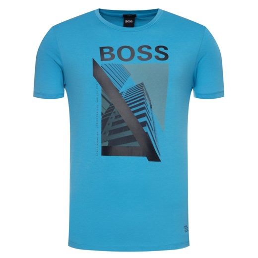 Niebieski t-shirt męski BOSS Hugo 