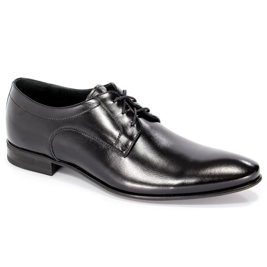 Buty eleganckie męskie Pilpol czarne sznurowane 