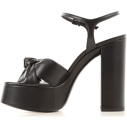 Sandały damskie Yves Saint Laurent skórzane z klamrą 