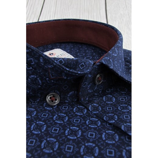 Koszula męska Big Paris w abstrakcyjnym wzorze z długim rękawem z tkaniny 