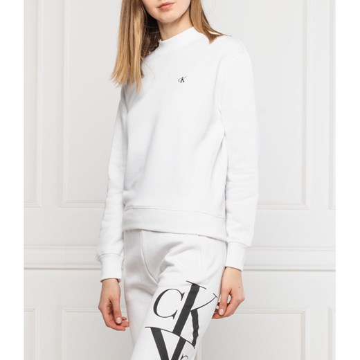 Bluza damska Calvin Klein bez wzorów krótka 