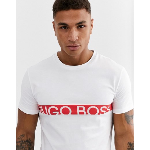 BOSS – Bodywear – Biały t-shirt z logo  BOSS Hugo Boss M Asos Poland
