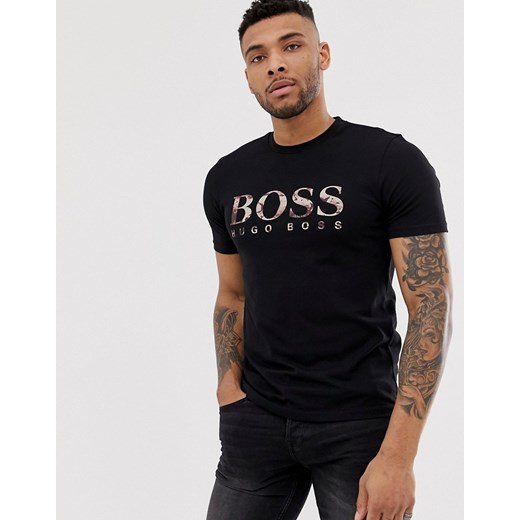 BOSS - Tauch 1 - czarny T-shirt z logo  BOSS Hugo Boss XL Asos Poland