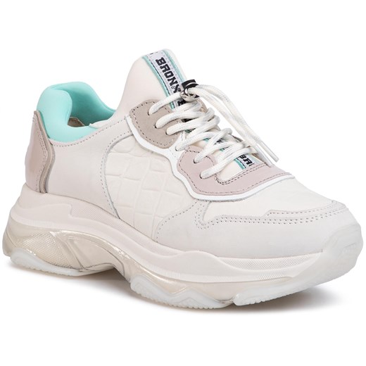 Sneakersy BRONX - 66167E-BL O. White/Nude/Mint