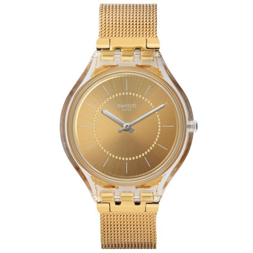 Zegarek złoty Swatch analogowy 