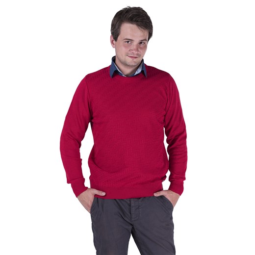 Markus pod szyję - czerwony - L ze sklepu Swetry Lasota w kategorii Swetry męskie - zdjęcie 81684115